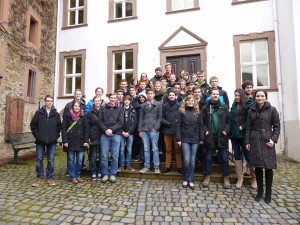 Gruppenbild der MINToringSi-Teilnehmer in Wetzlar anläßlich der Viseum-Besichtigung.